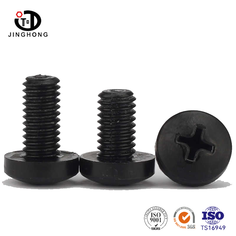Vít đầu nhựa phillips nhựa nylon màu đen