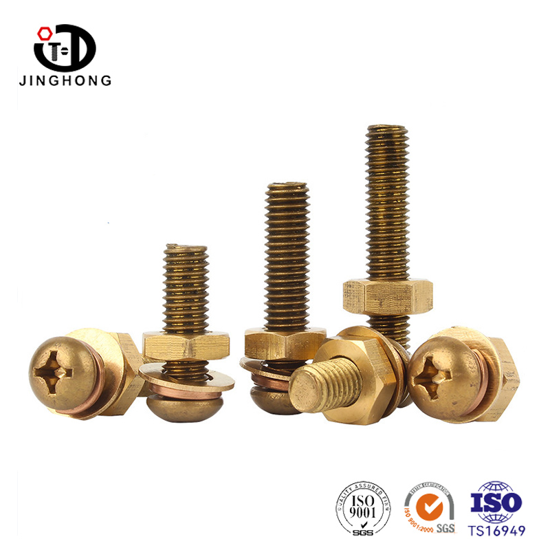 Vít đầu tròn bằng đồng thau và các đai ốc