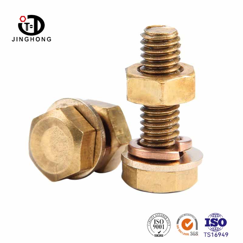 Vỏ hình lục giác bằng đồng và bu lông
