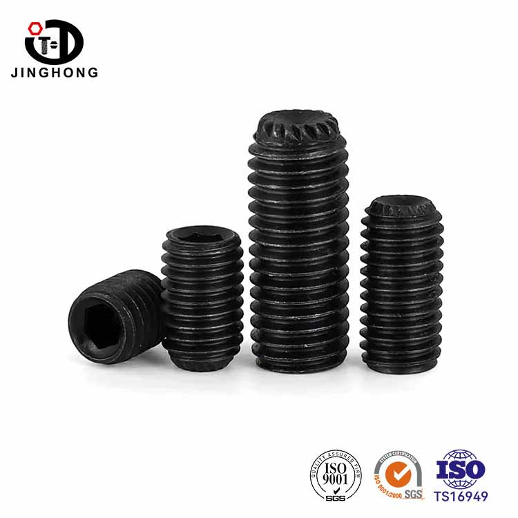 DIN916K Hexagon Socket Knurl Đặt ốc vít với điểm Cup