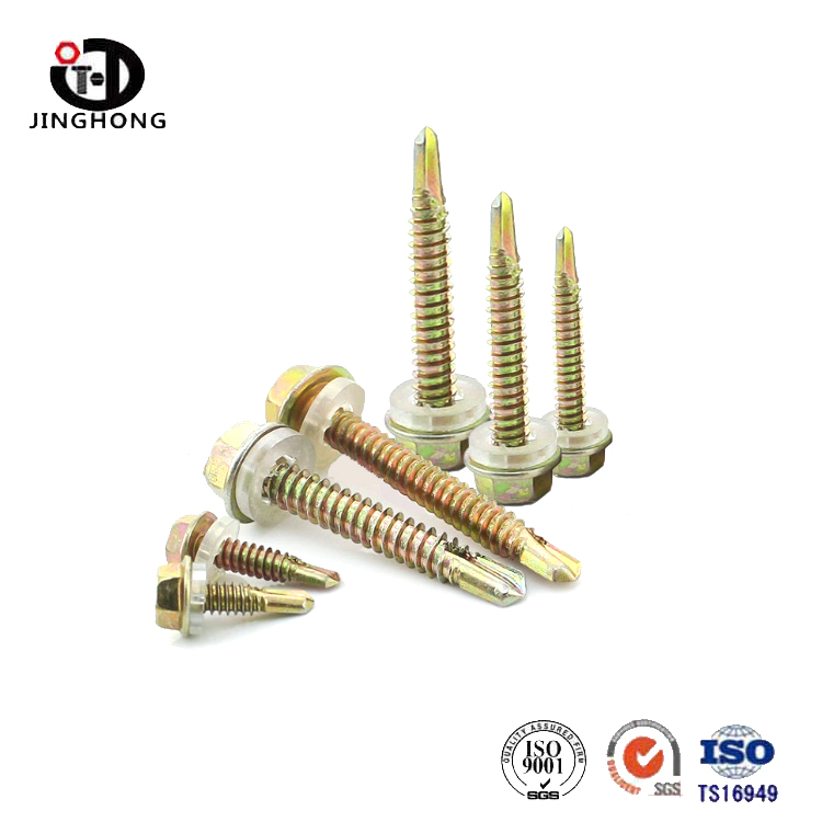 Hex Washer đầu tự trí vít với vòng đệm PVC