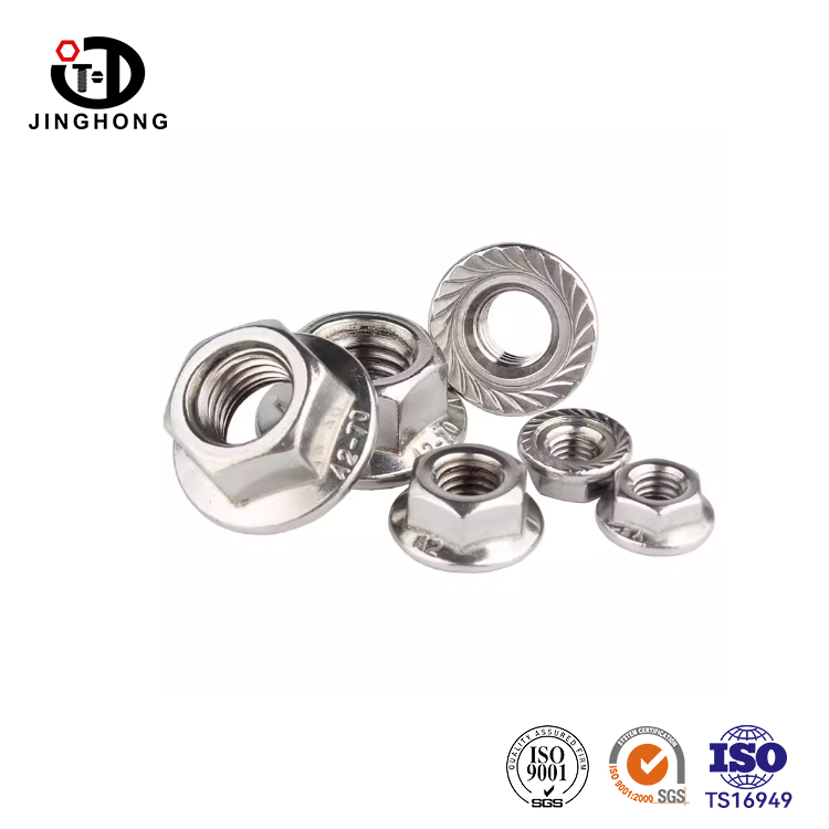 Hexagon bích đai ốc với răng