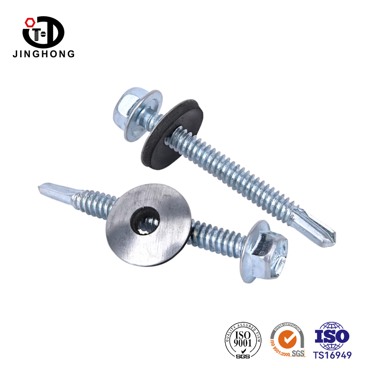Vít tự khai thác đầu lục giác với máy giặt hợp chất