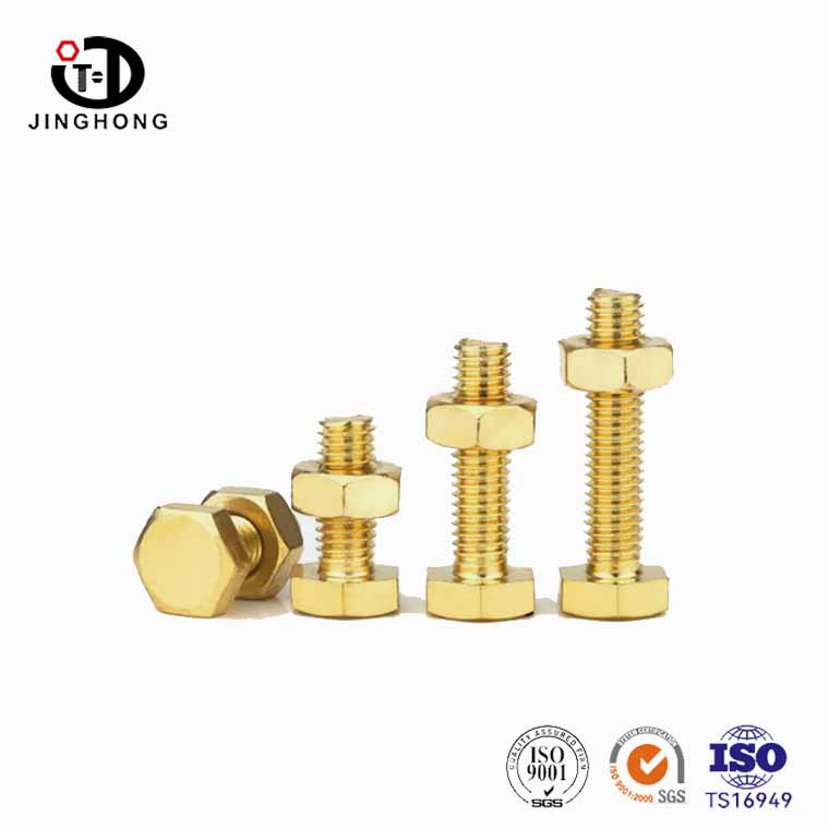 Bu lông hexagon bằng đồng thau rắn