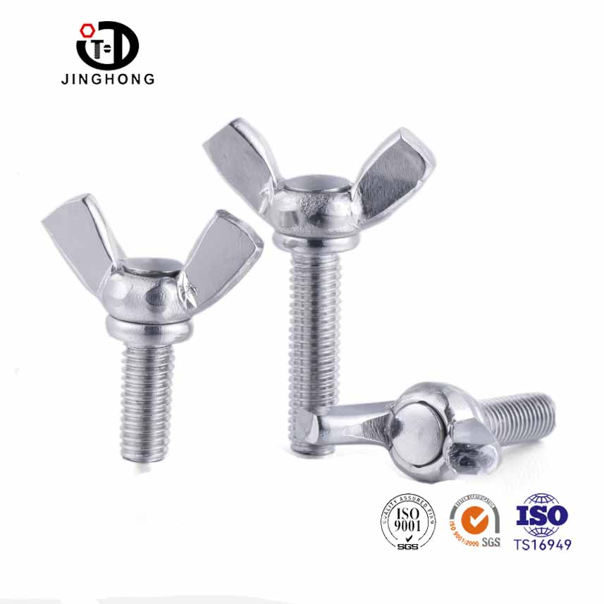 Ốc vít cánh bằng thép không gỉ với cánh tròn
